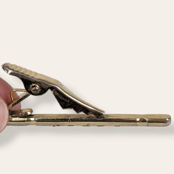 (2/$20) Vintage Rhinestone Accent Tie Clip - Picture 4 of 5
